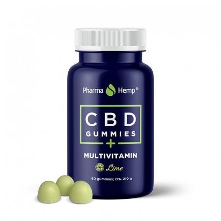 Alimente & Dulciuri - Jeleuri CBD Multivitamin, 60buc, 600mg, PharmaHemp