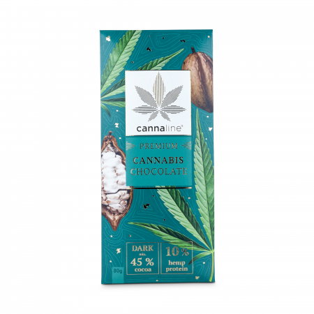 Alimente & Dulciuri - Ciocolata premium Cannabis, cannaline, Dark, 80g