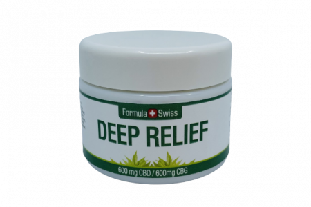 Creme Naturale cu CBD - Crema CBD+CBG, Deep Relief Cream 600mg+600mg, 30ml