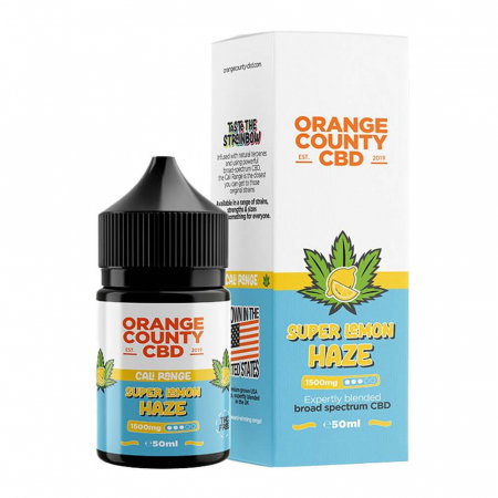 Lichid Vape CBD cu Arome - E-Lichid CBD 3%, Orange County CBD Cali E-Liquid Super Lemon Haze, 1500mg, 50ml