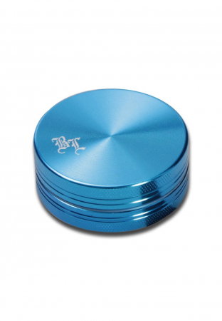 Grindere Tutun & Plante - Grinder metalic 'Black Leaf', Al SkyBlue, 2 Parti, Ø40mm