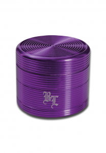 Grindere Tutun & Plante - Grinder Black Leaf, Groove, 4 Parti, Purple, Ø40mm