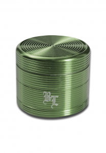 Grindere Tutun & Plante - Grinder Black Leaf, Groove, 4 Parti, Verde, Ø40mm