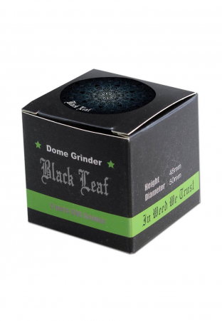 Grinder metalic Black Leaf, Mandala, 4 parti, Negru, Ø50mm [2]