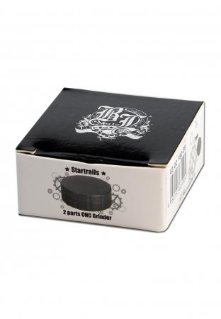 Grinder metalic 'Black Leaf' Startrails, 2 Parti, Argintiu, Ø62mm [3]