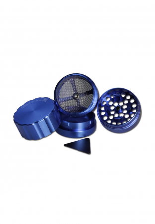 Grinder metalic 'Black Leaf' Startrails, Albastru, 4 parti, Ø42mm [1]