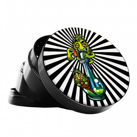 Grindere Tutun & Plante - Grinder metalic Best Buds, 4 Parti, Smoke Me, Ø50mm