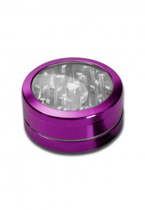 Grindere Tutun & Plante - Grinder metalic Neutral Window, Violet, 2 parti, Ø50mm