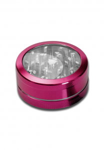 Grindere Tutun & Plante - Grinder metalic Neutral Window, Roz, 2 parti, Ø50mm