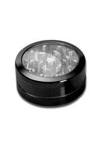 Grindere Tutun & Plante - Grinder metalic Neutral Window, Negru, 2 parti, Ø50mm