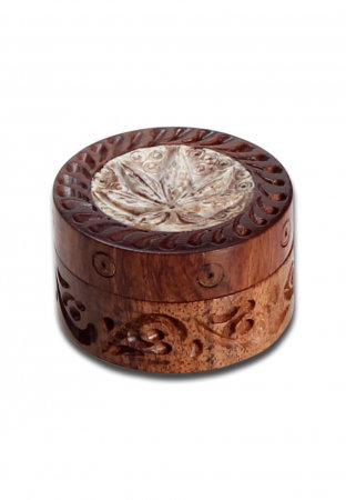 Grindere Tutun & Plante - Grinder RoseWood 'Leaf', 2 Parti, Ø35mm