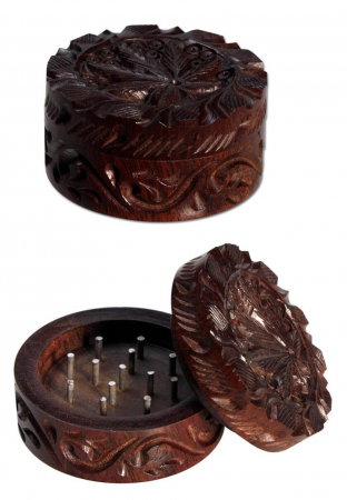 Grindere Tutun & Plante - Grinder RoseWood 'Leaf', 2 Parti, Ø45mm