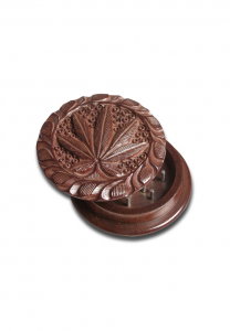 Grindere Tutun & Plante - Grinder RoseWood 'Leaf', Full, 2 Parti, Ø45 mm