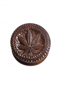 Grindere Tutun & Plante - Grinder RoseWood 'Leaf', 2 Parti, Ø55mm