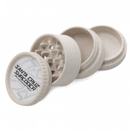 Grindere Tutun & Plante - Grinder 'Santa Cruz' din Canepa, Alb, 4 Parti, Ø55mm