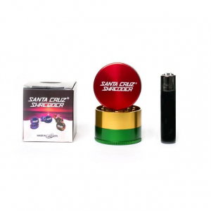 Grinder metalic 'Santa Cruz' Medium, Rasta, 3 Parti, Ø53mm [1]