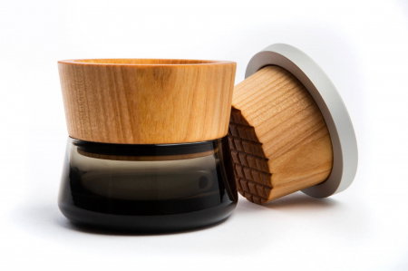 Grinder 'Stona' Premium, Lemn de Cires, Pearl Grey [1]