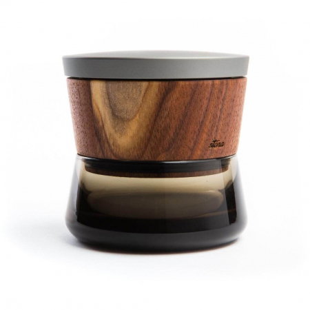 Accesorii - Grinder 'Stona' Premium, Lemn de Nuc Negru, Deep Grey