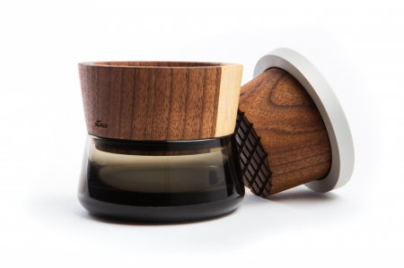 Grinder 'Stona' Premium, Lemn de Nuc Negru, Deep Grey [1]