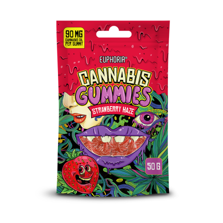 Ulei CBD - Jeleuri cu ulei de canepa , Euphoria, Strawberry Haze, 50g