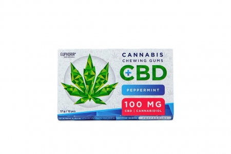 Ulei CBD - Guma de mestecat CBD, Euphoria, 100mg, Menta
