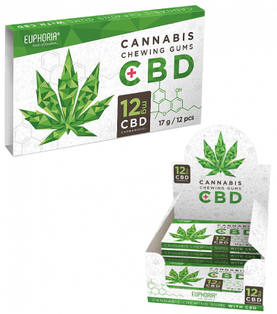 Alimente & Dulciuri - Guma de mestecat CBD 'Euphoria' 12mg