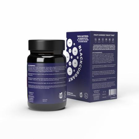 Jeleuri CBD+CBN, Endoca, NIGHT TIME, Coacaze negru, 1500mg [2]