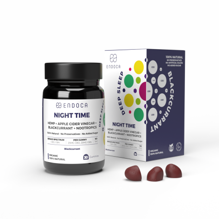 Jeleuri CBD+CBN, Endoca, NIGHT TIME, Coacaze negru, 1500mg [1]