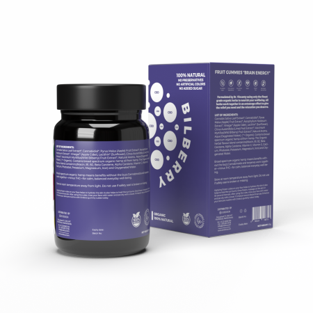 Jeleuri CBD, Endoca, BRAIN ENERGY, Bilbery, 1200mg [4]