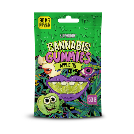 Ulei CBD - Jeleuri cu ulei de canepa , Euphoria, Apple OG, 50g