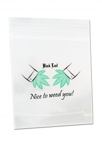 Pungi resigilabile - Punga Resigilabila Black Leaf Nice, 40x60mm, 100buc