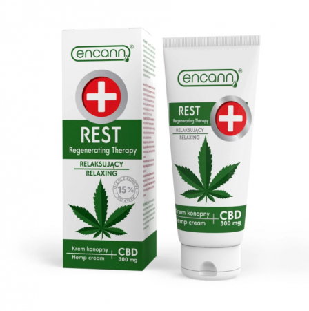 Lichidare Stoc - Crema CBD 300mg, Encann, REST, Regenerating, 150ml
