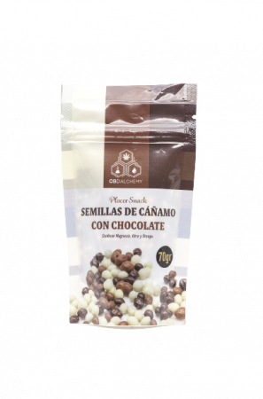 Alimente & Dulciuri - Seminte de canepa cu ciocolata, 70gr