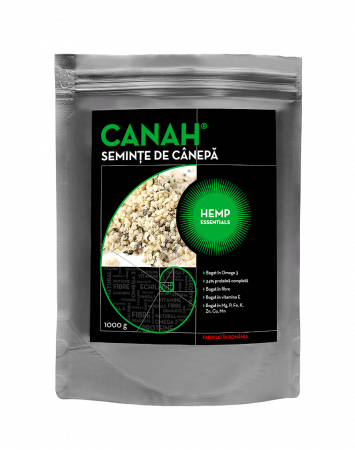 Seminte de canepa - Seminte decorticate de canepa, CANAH, 1000g