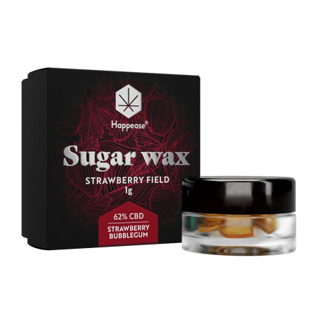 Ulei CBD - Sugar Wax CBD + terpeni, 62%, 1gr, HAPPEASE, Strawberry Bubblegum