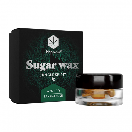 Ulei CBD - Sugar Wax CBD + terpeni, 62%, 1gr, HAPPEASE, Banana Kush