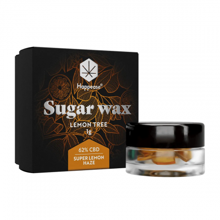 Ulei CBD - Sugar Wax CBD + terpeni, 62%, 1gr, HAPPEASE, Super Lemon Haze