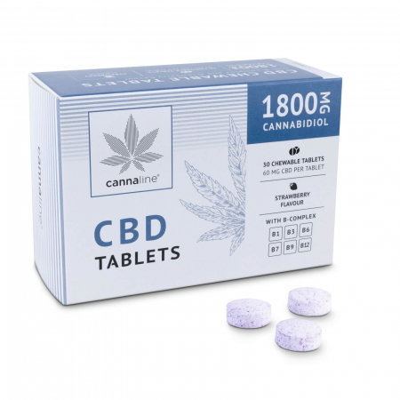 Ulei CBD - Tablete CBD, Aroma capsuni, 30 buc, 1800mg