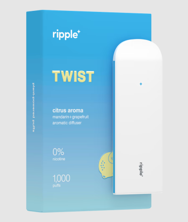 Tigari electronice - Tigara electronica, Ripple+, TWIST, Citrice, fara nicotina, 1000 pufuri