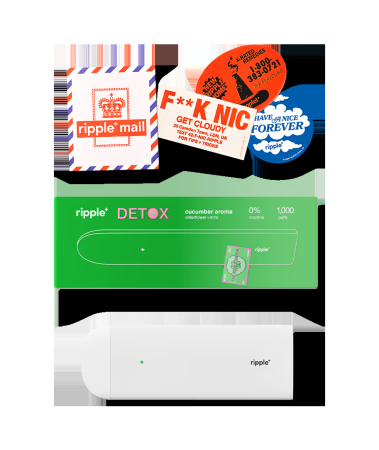 Tigara electronica, Ripple+, DETOX, Castravete, fara nicotina, 1000 pufuri [7]