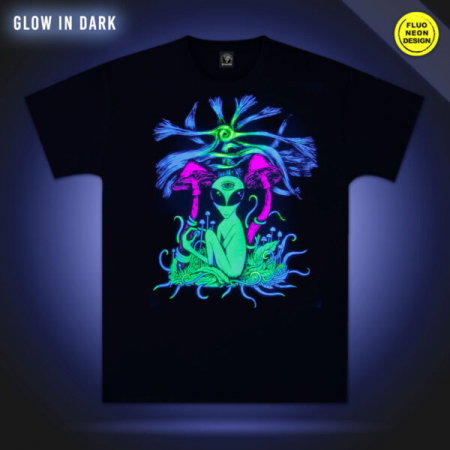 Tricou Fluorescent Alien & Shrooms [1]