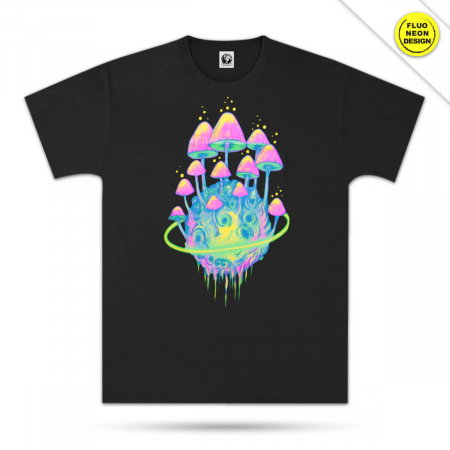 Imbracaminte - Tricou Fluorescent Planet Mushroom