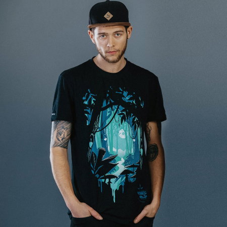 Tricou THTC Deep Forest - Canepa/Bumbac - Negru [1]