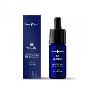 Ulei CBD 5%, 500mg, Solubil in Apa + Zinc + B Complex, Be Vibrant, Full Spectrum, 10ml [0]