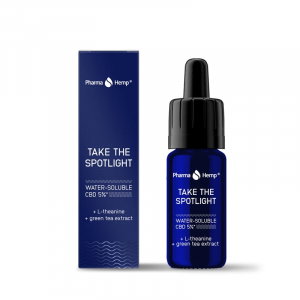Ulei CBD 5%, 500mg, Solubil in Apa + L-teanina + Extract Ceai Verde, Take The Spotlight, Full Spectrum, 10ml [0]