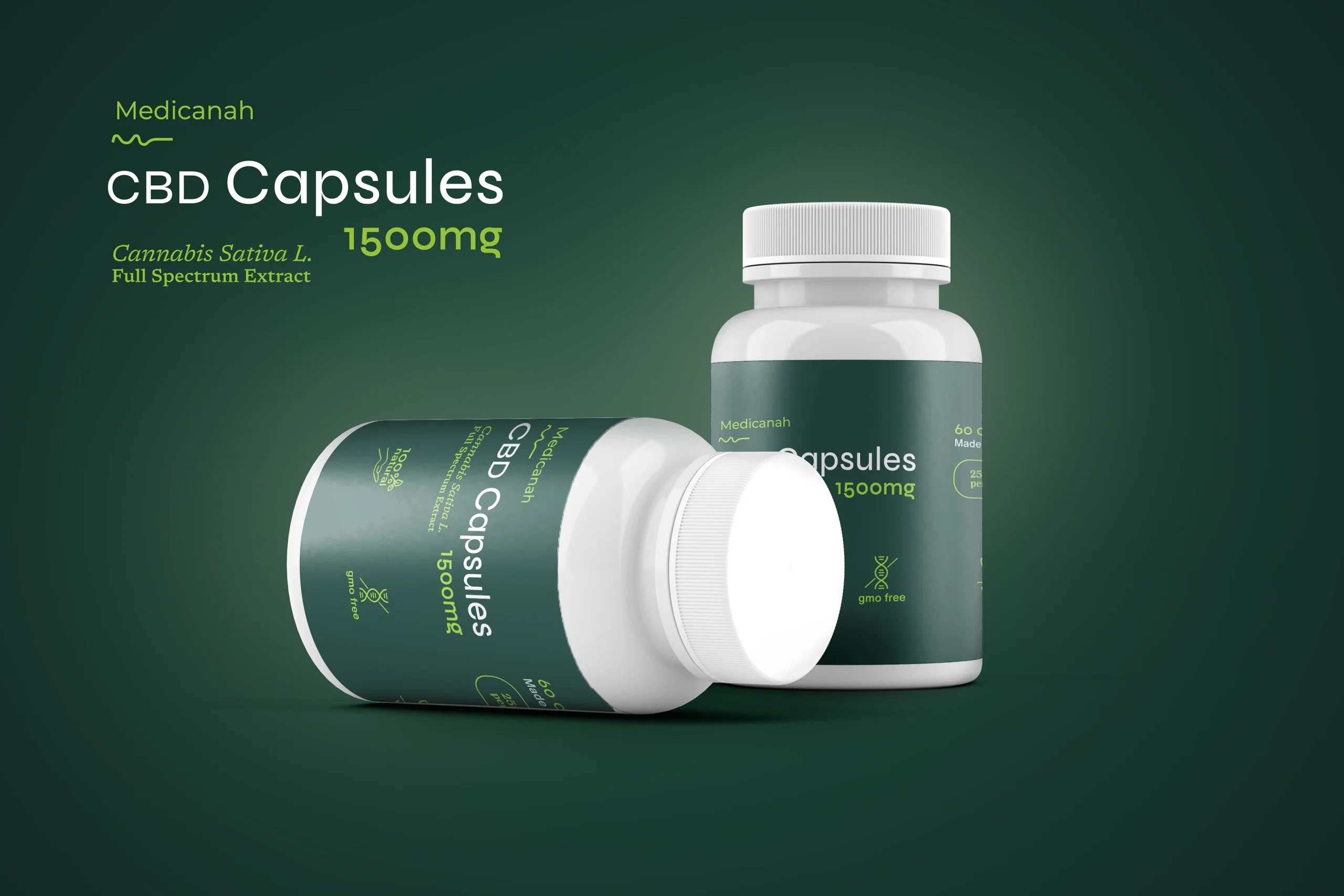 Pachet PROMO 4+1, Canabis Oil Capsule CBD, Full Spectrum, 60 capsule, 25mg (1500mg) [1]