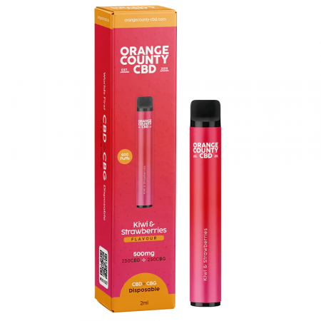 Vape CBD - Vaporizatoare cu CBD - Vaporizator CBD + CBG, Orange County CBD, Kiwi Strawberries, 500mg
