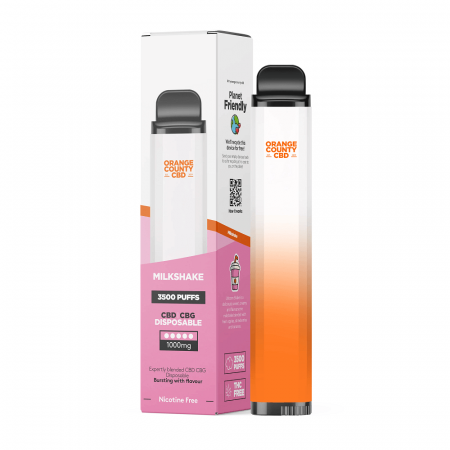Vape CBD - Vaporizatoare cu CBD - Vaporizator CBD + CBG, Orange County CBD, Milkshake, 1000mg