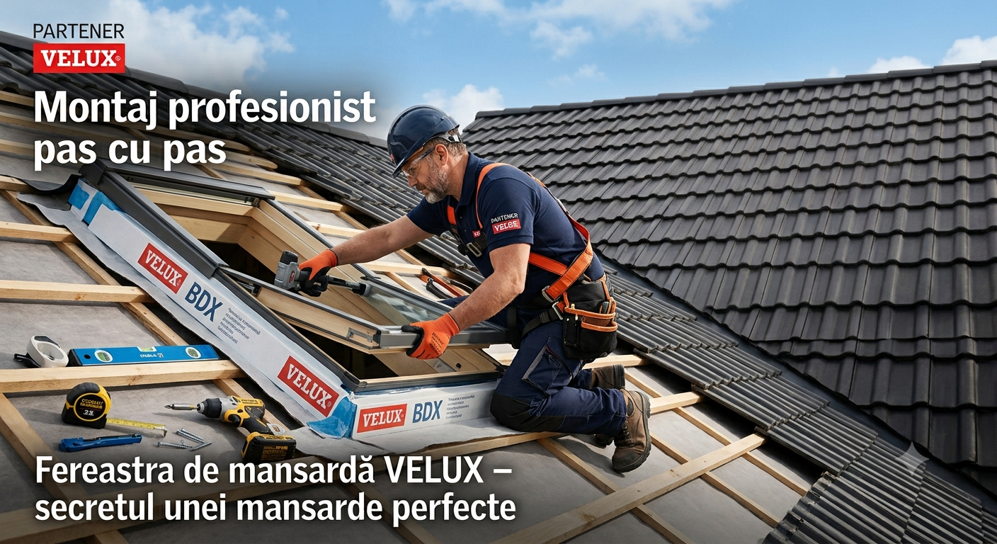 Cum se montează pas cu pas o fereastră de mansardă VELUX