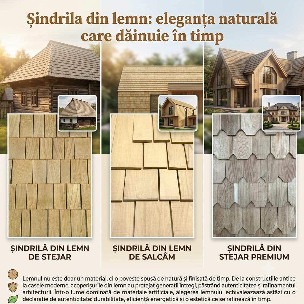 Șindrila din lemn: eleganța naturală care dăinuie în timp